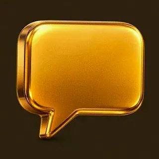 Gold speech bubble — Richard