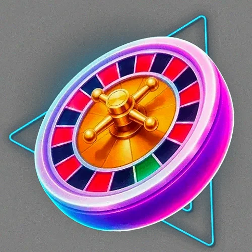 Neon roulette wheel